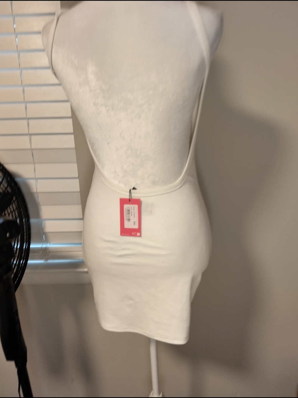 Edikted Ivory Ribbed Tank Mini Dress - Picture 4 of 5